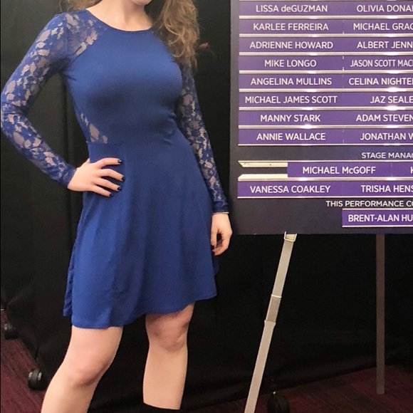 H&M Lace Long Sleeve Mini Dress - Picture 5 of 7